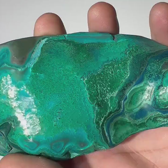 0.57 LB Polished Malachite & Chrysocolla Freeform