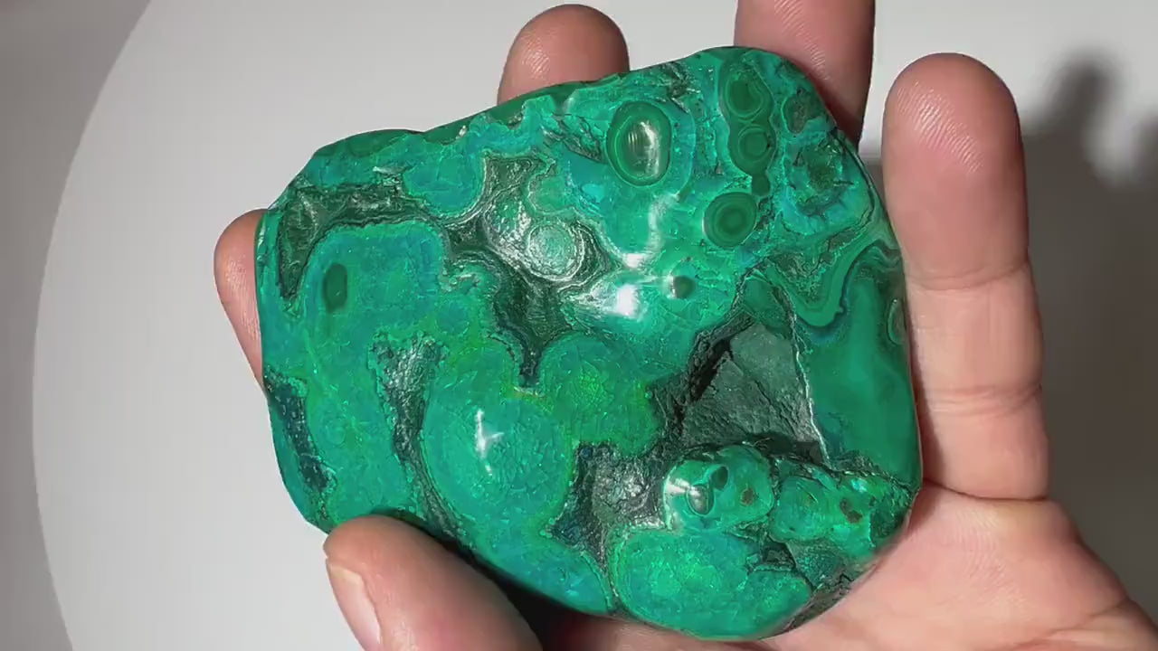 0.48 LB Polished Malachite & Chrysocolla Freeform