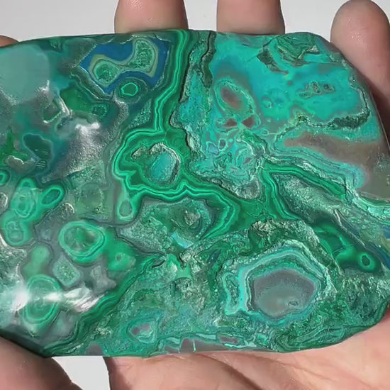 0.49 LB Polished Malachite & Chrysocolla Freeform