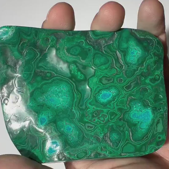 0.33 LB Polished Malachite & Chrysocolla Freeform