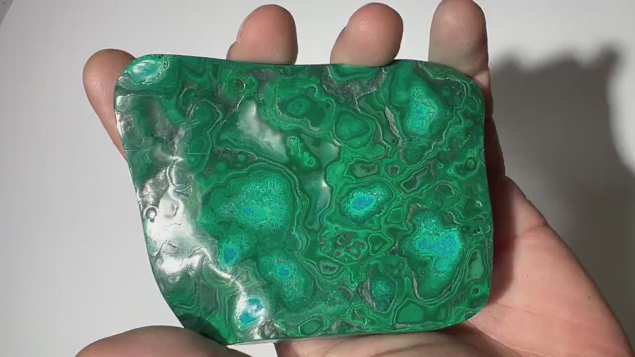 0.33 LB Polished Malachite & Chrysocolla Freeform