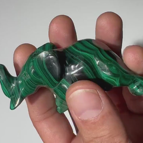 0.31 LB Carved Malachite Elephant