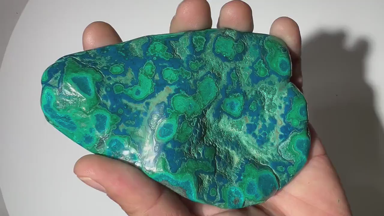 0.49 LB Polished Malachite & Chrysocolla Freeform