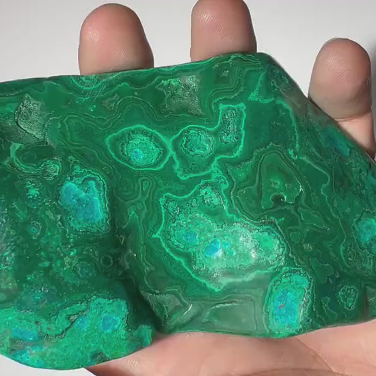 0.45 LB Polished Malachite & Chrysocolla Freeform