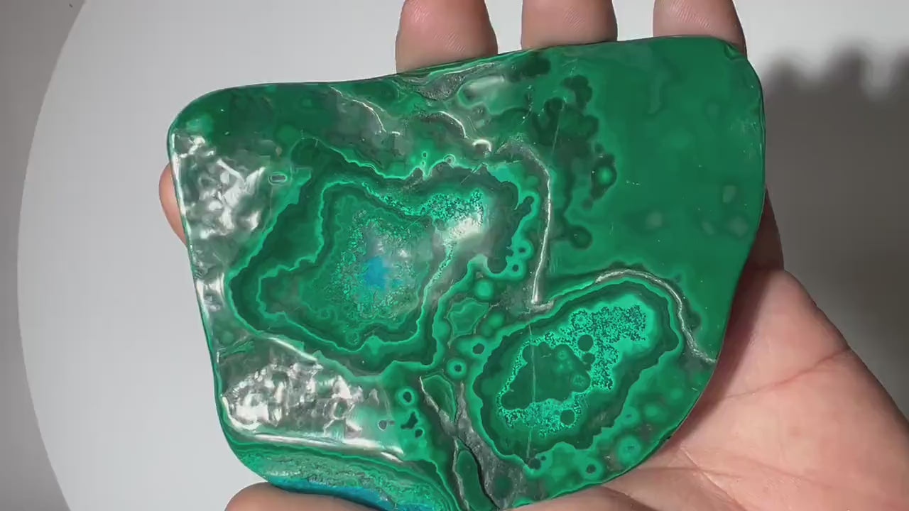 0.46 LB Polished Malachite & Chrysocolla Freeform