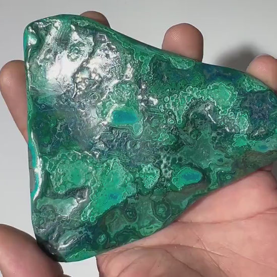 0.49 LB Polished Malachite & Chrysocolla Freeform