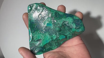 0.49 LB Polished Malachite & Chrysocolla Freeform