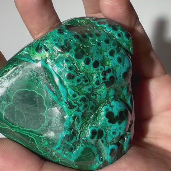 0.87 LB Polished Malachite & Chrysocolla Freeform