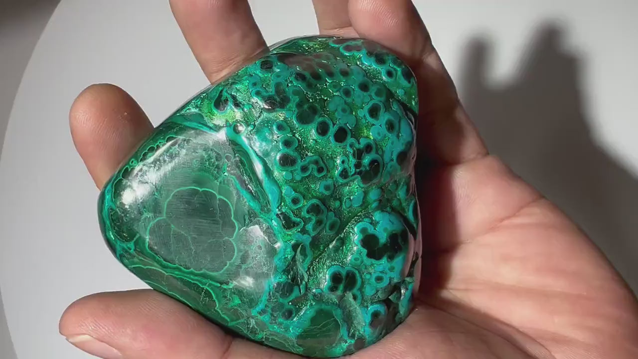 0.87 LB Polished Malachite & Chrysocolla Freeform