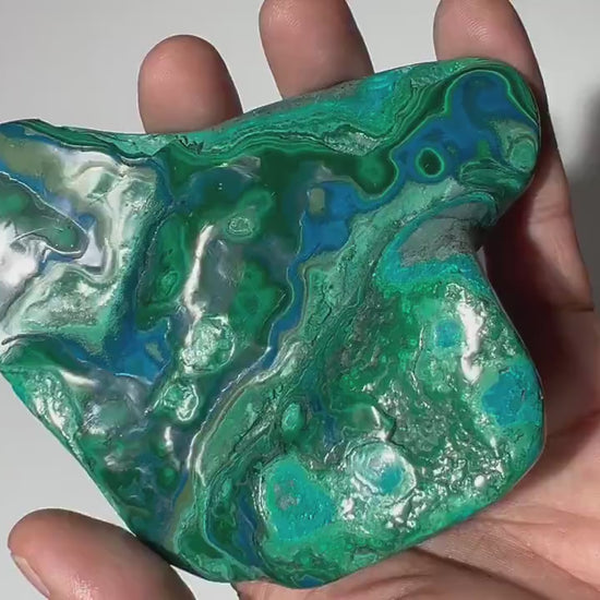 0.49 LB Polished Malachite & Chrysocolla Freeform