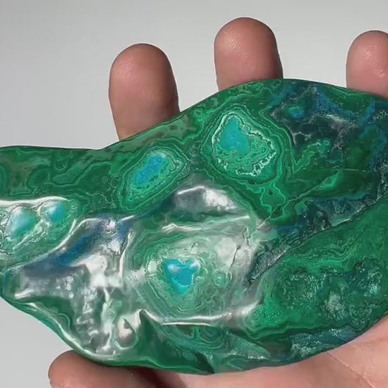 0.58 LB Polished Malachite & Chrysocolla Freeform