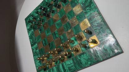 Malachite & Brass Chessboard