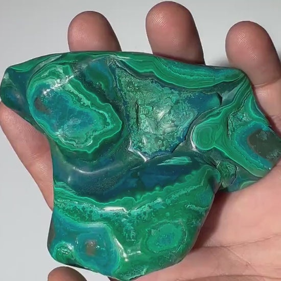 0.49 LB Polished Malachite & Chrysocolla Freeform