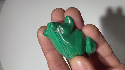 0.15 LB Carved Malachite Frog