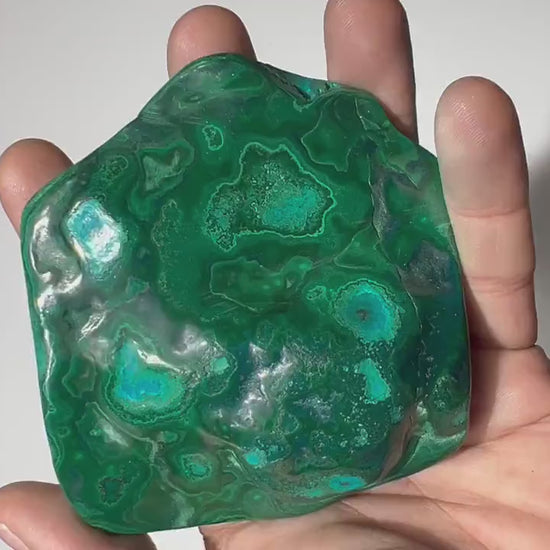 0.52 LB Polished Malachite & Chrysocolla Freeform