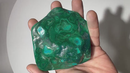 0.52 LB Polished Malachite & Chrysocolla Freeform