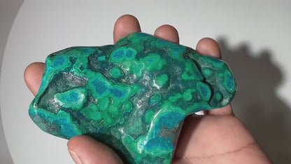 0.45 LB Polished Malachite & Chrysocolla Freeform