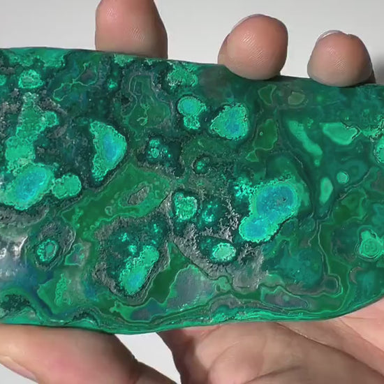 0.6 LB Polished Malachite & Chrysocolla Freeform