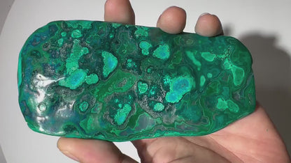 0.6 LB Polished Malachite & Chrysocolla Freeform