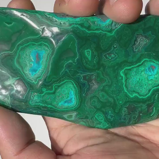 0.5 LB Polished Malachite & Chrysocolla Freeform