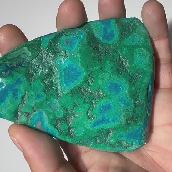 0.39 LB Polished Malachite & Chrysocolla Freeform