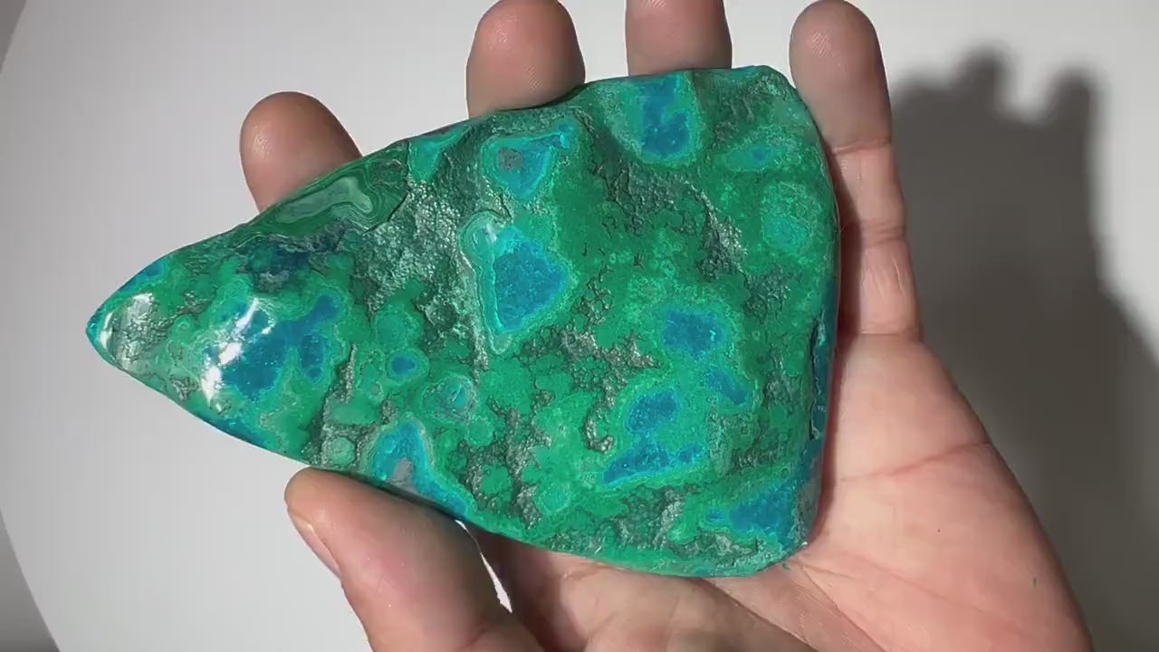 0.39 LB Polished Malachite & Chrysocolla Freeform