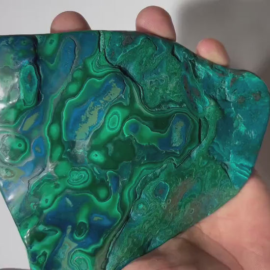 0.85 LB Polished Malachite & Chrysocolla Freeform