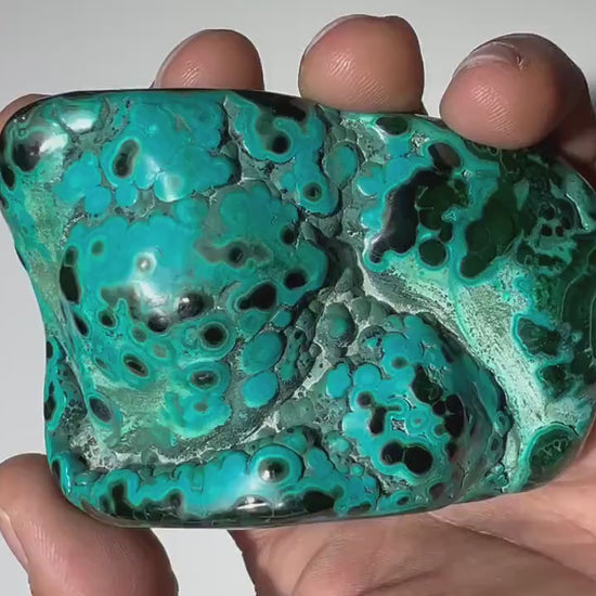 1 LB Polished Malachite & Chrysocolla Freeform