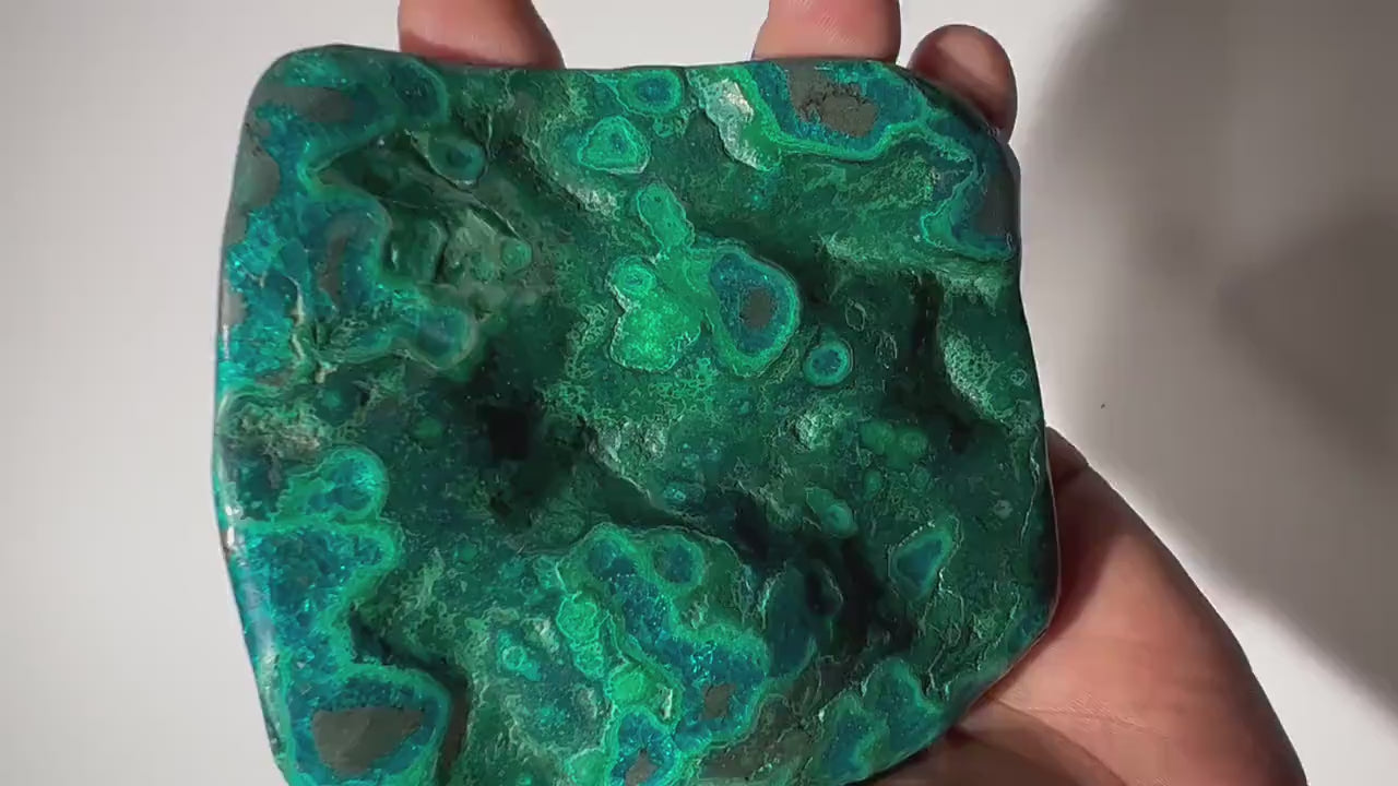 0.75 LB Polished Malachite & Chrysocolla Freeform