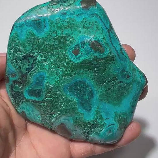 0.68 LB Polished Malachite & Chrysocolla Freeform