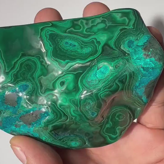 0.56 LB Polished Malachite & Chrysocolla Freeform