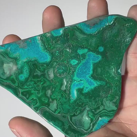 0.29 LB Polished Malachite & Chrysocolla Freeform