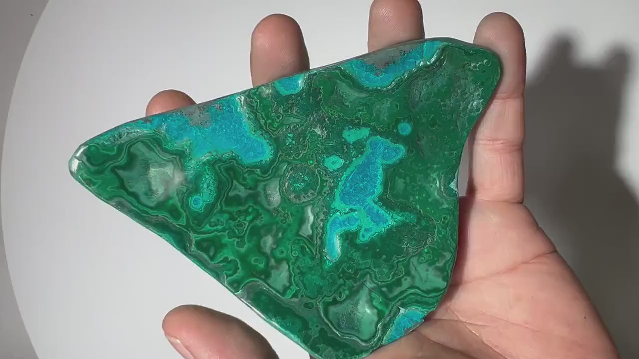 0.29 LB Polished Malachite & Chrysocolla Freeform