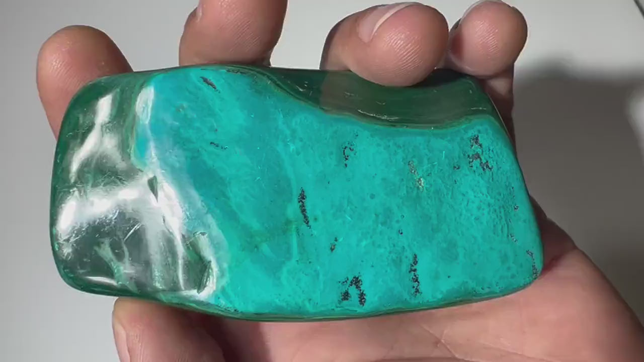 0.63 LB Polished Malachite & Chrysocolla Freeform