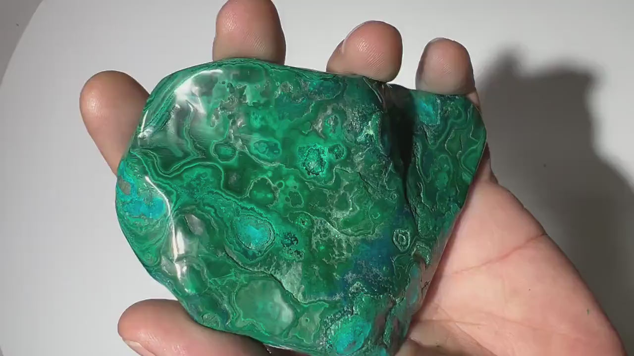 0.44 LB Polished Malachite & Chrysocolla Freeform