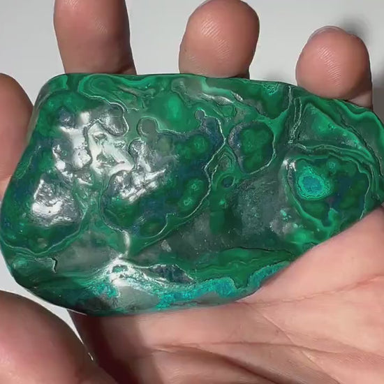 0.37 LB Polished Malachite & Chrysocolla Freeform