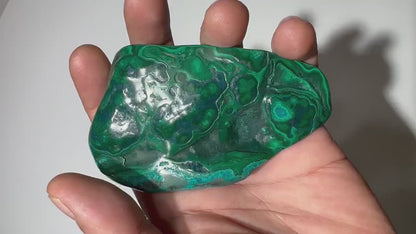 0.37 LB Polished Malachite & Chrysocolla Freeform