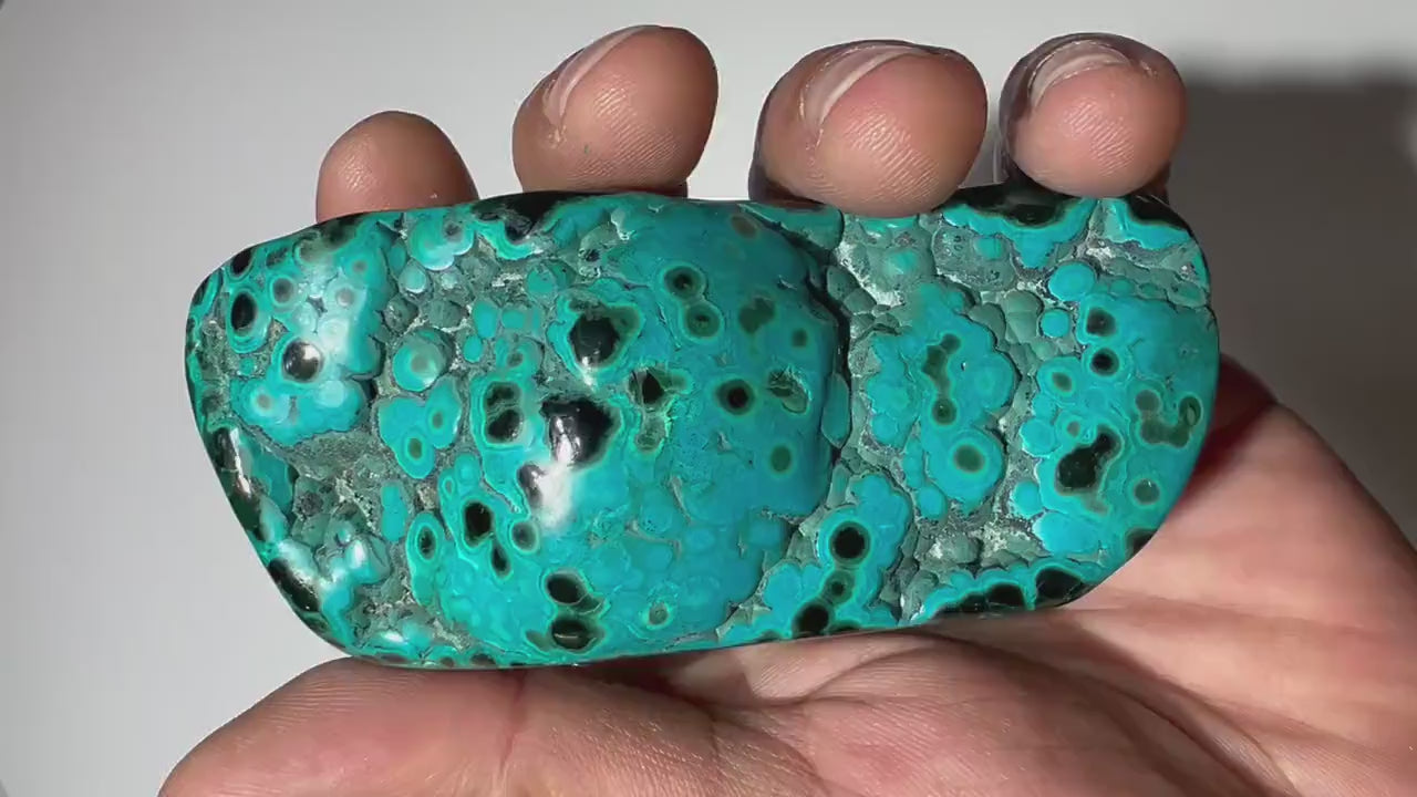 0.94 LB Polished Malachite & Chrysocolla Freeform