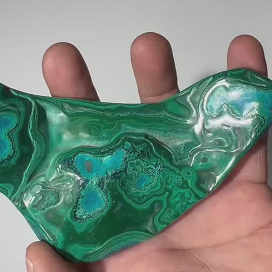 0.48 LB Polished Malachite & Chrysocolla Freeform