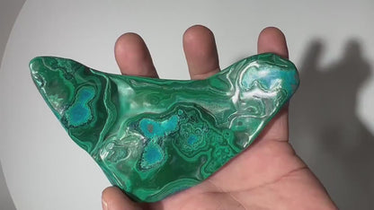 0.48 LB Polished Malachite & Chrysocolla Freeform