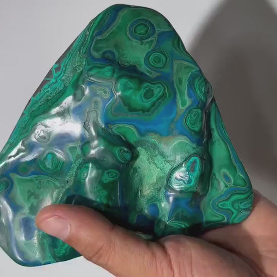 1.21 LB Polished Malachite & Chrysocolla Freeform