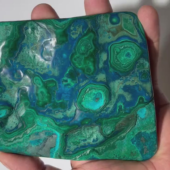 0.95 LB Polished Malachite & Chrysocolla Freeform