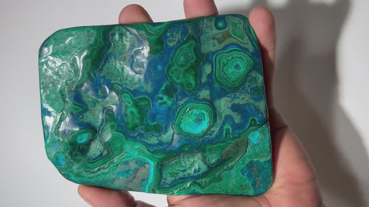 0.95 LB Polished Malachite & Chrysocolla Freeform