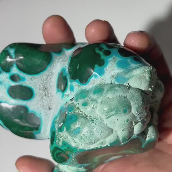 1.91 LB Polished Malachite & Chrysocolla Freeform